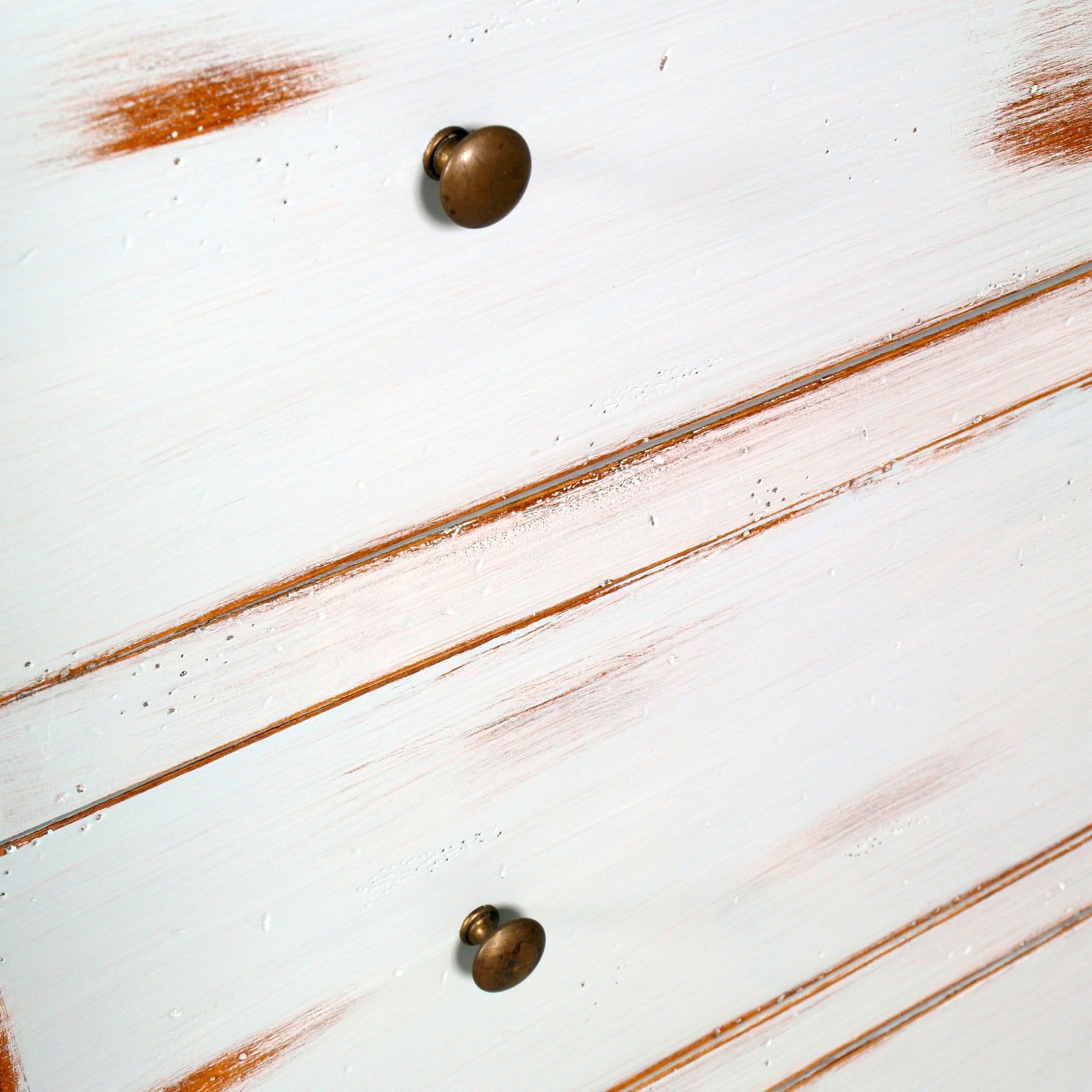 1940s Italian Midcentury Three Drawers Farm Commode In Walnut, White Painted photo 3472.0