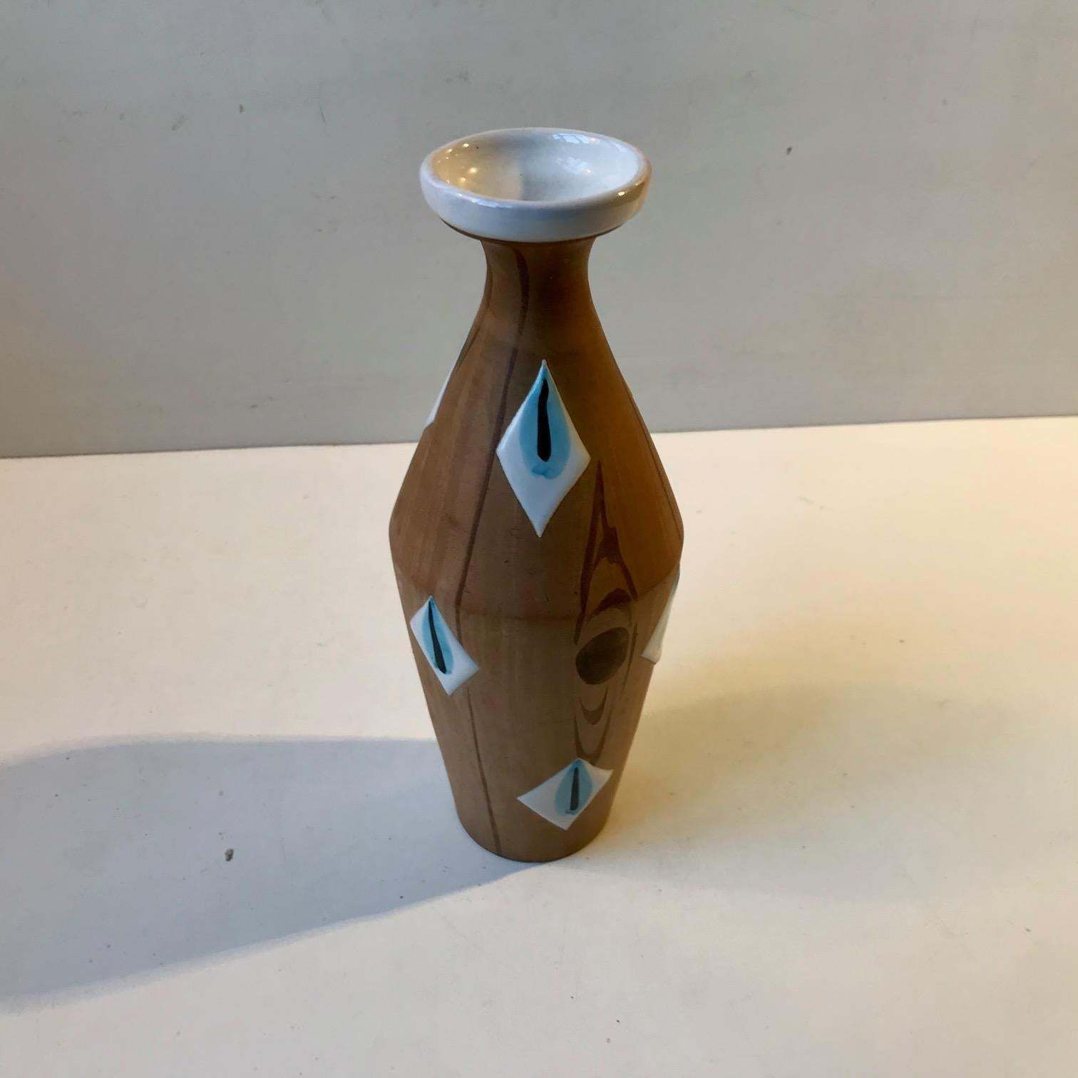 Italian Faux Wood Ceramic Vase By Fiamma, 1960s photo Home Decor