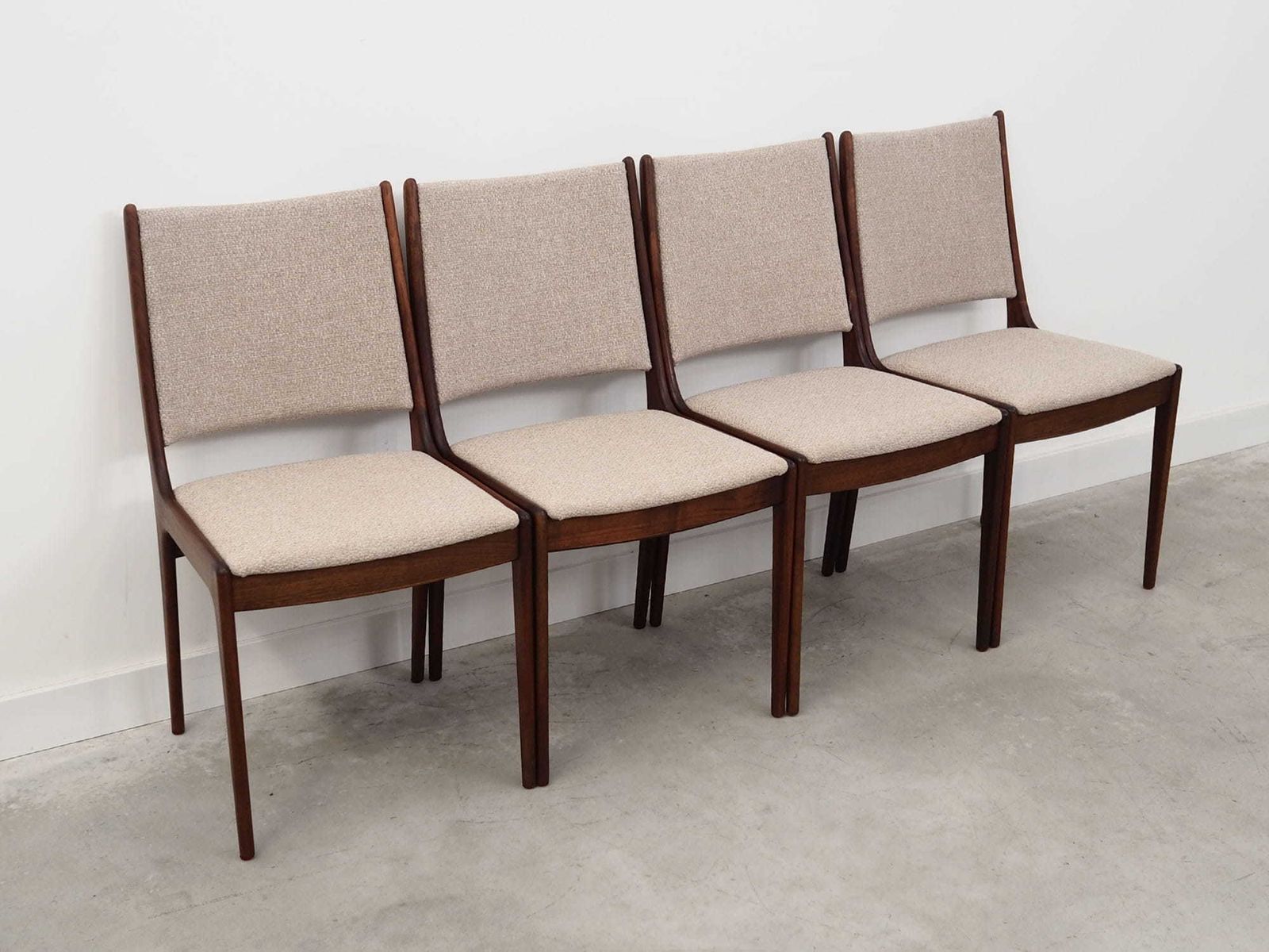 Set Of Four Teak Chairs, Danish Design, 1970s, Designer: Johannes Andersen photo for sale