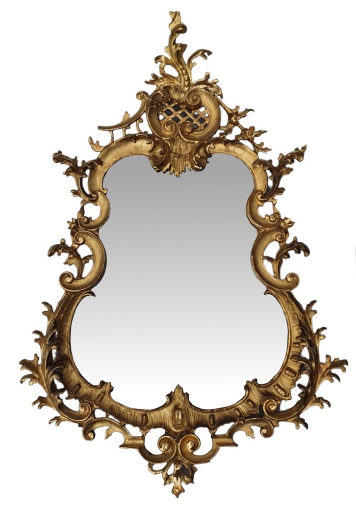 Rare Pair Of 19th Century Pier Giltwood Mirrors In The Rococo Manner photo furniture
