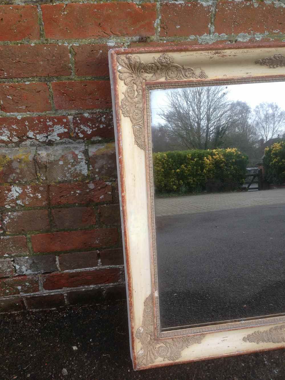 A Good Size Early Antique 19th Century French Carved Wood & Gesso Cream Louis Phillippe photo for sale