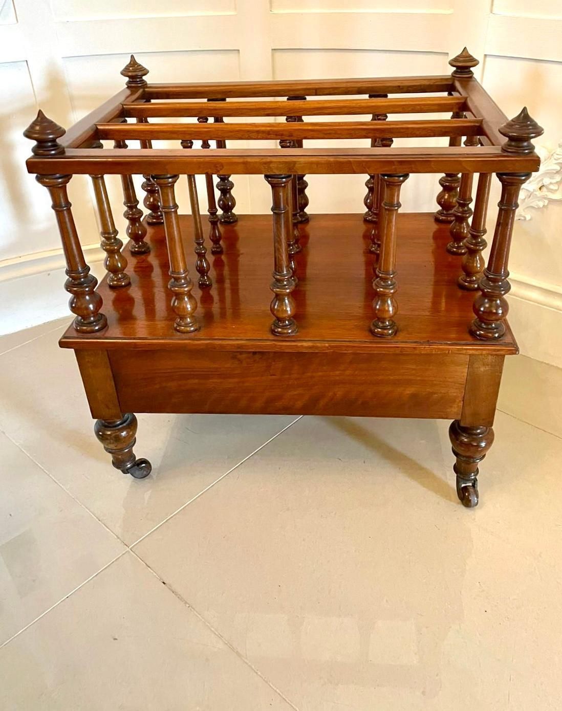 Quality Antique Victorian Figured Walnut Canterbury photo for sale