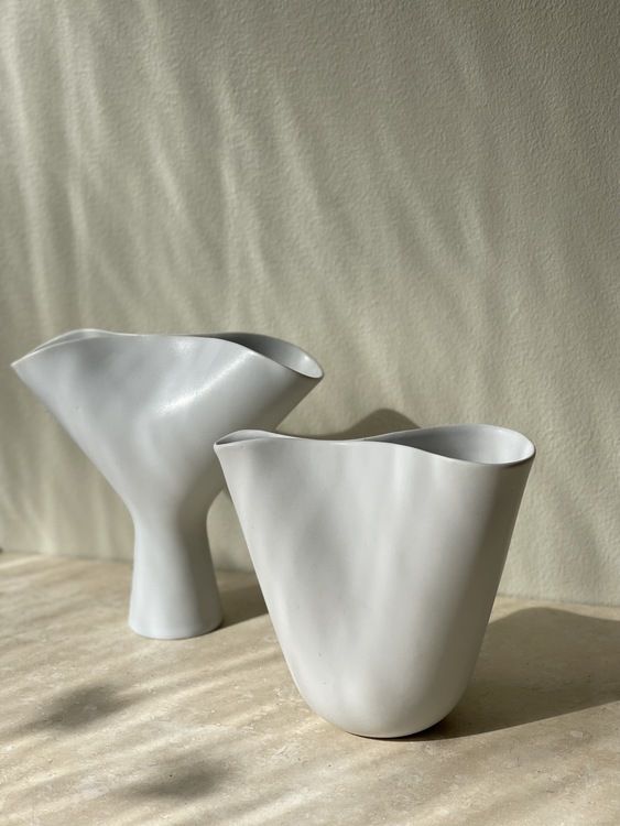 Stig Lindberg 'Veckla' Set Of Ceramic Vases By Gustavsberg. 1950s. photo Home Decor