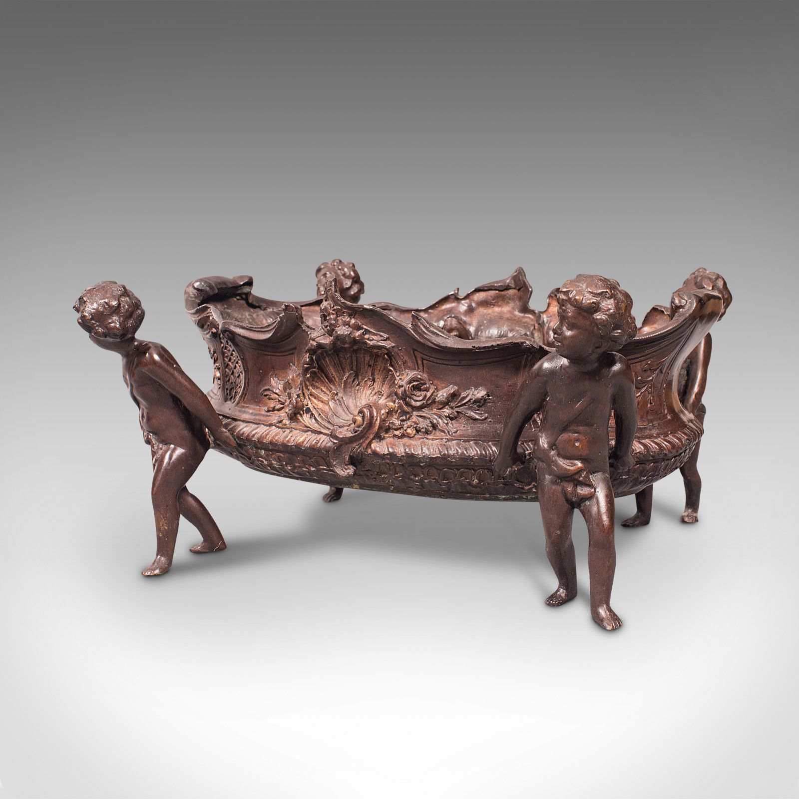 Antique Decorative Jardiniere, Italian, Bronze, Platter, Serving Bowl, C.1900 photo furniture