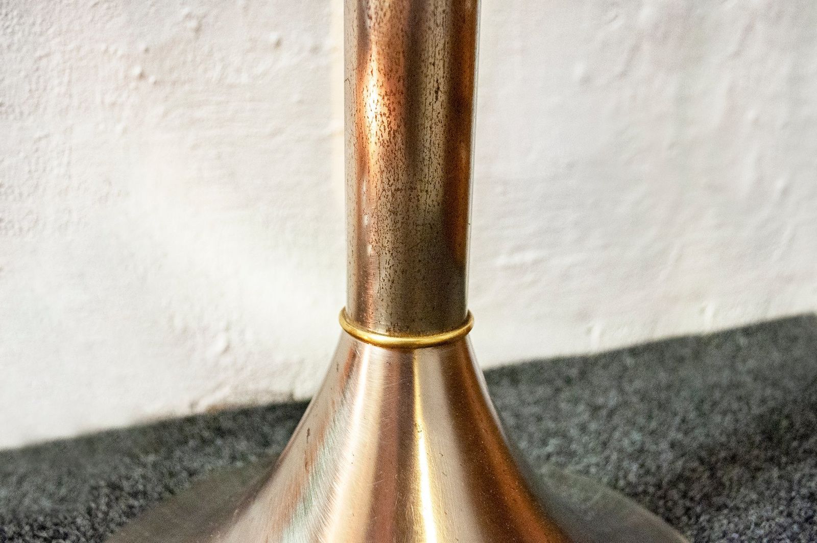 Brass And Glass Floor Lamp By Angelo Brotto For Esperia Italia, 1960s photo vintage