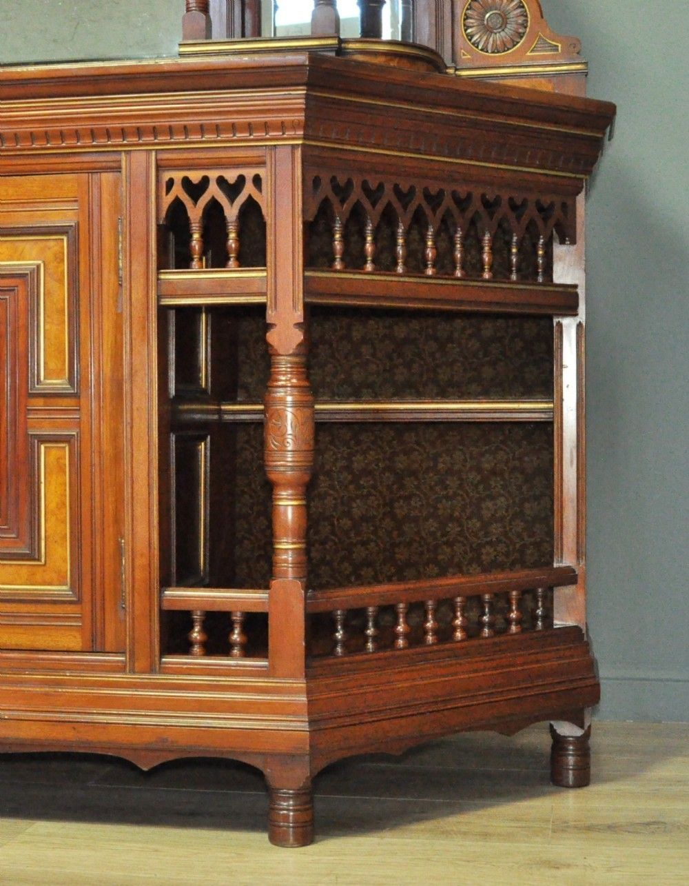 Large Antique Walnut Aesthetic Sideboard Dresser, Manner Of Lambs Of Manchester photo buy