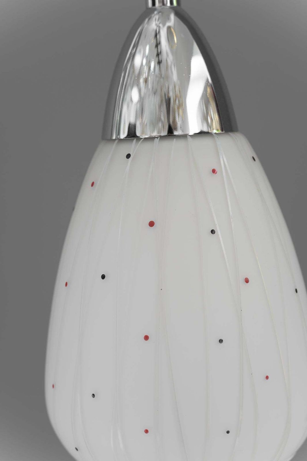 photo furniture Nickel Pendant With Original Glass Shades Vienna Around 1950s