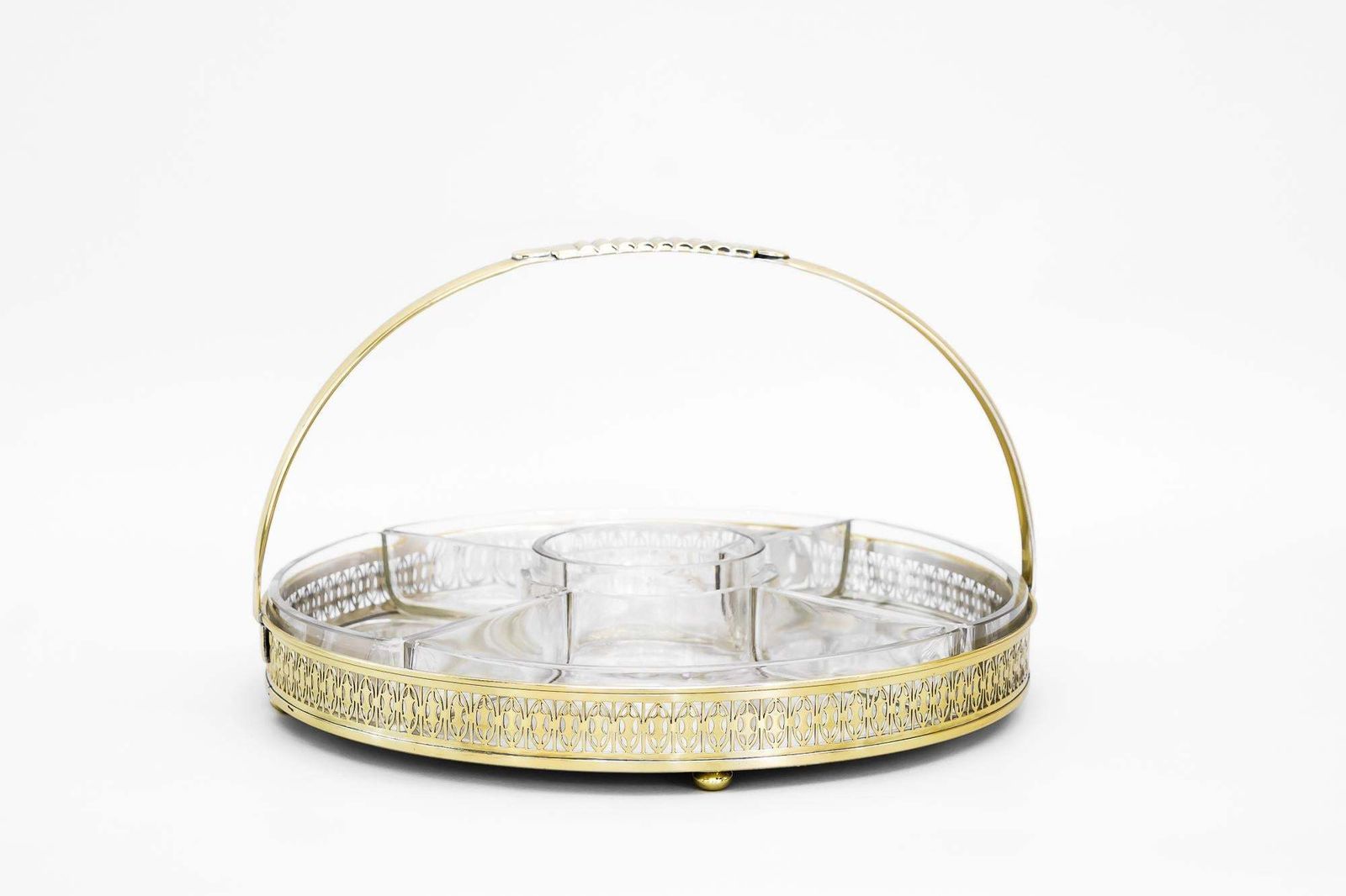 Art Deco Centerpiece With 5 Glass Parts Vienna Around 1910s