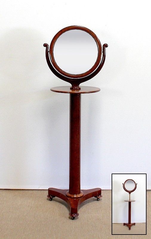 Psyche Mirror For Men In Mahogany, Empire Period, Early 19th Century
