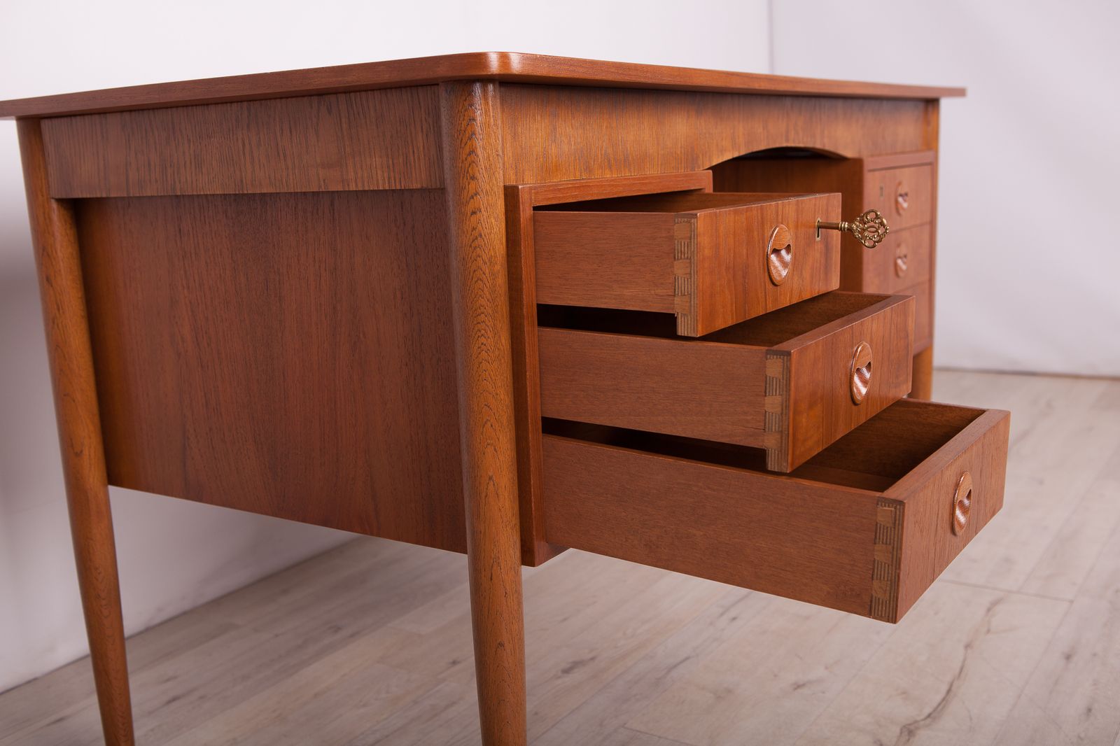 Mid Century Freestanding Teak Desk, 1960s photo furniture