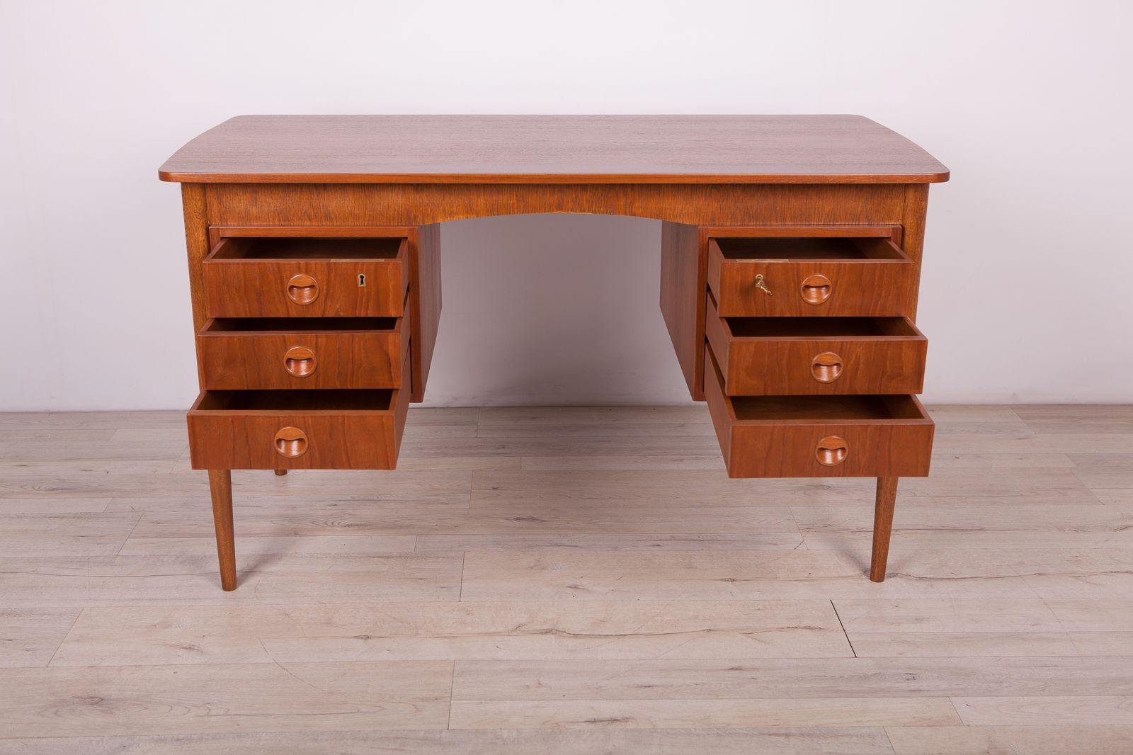 Mid Century Freestanding Teak Desk, 1960s photo 1240.0