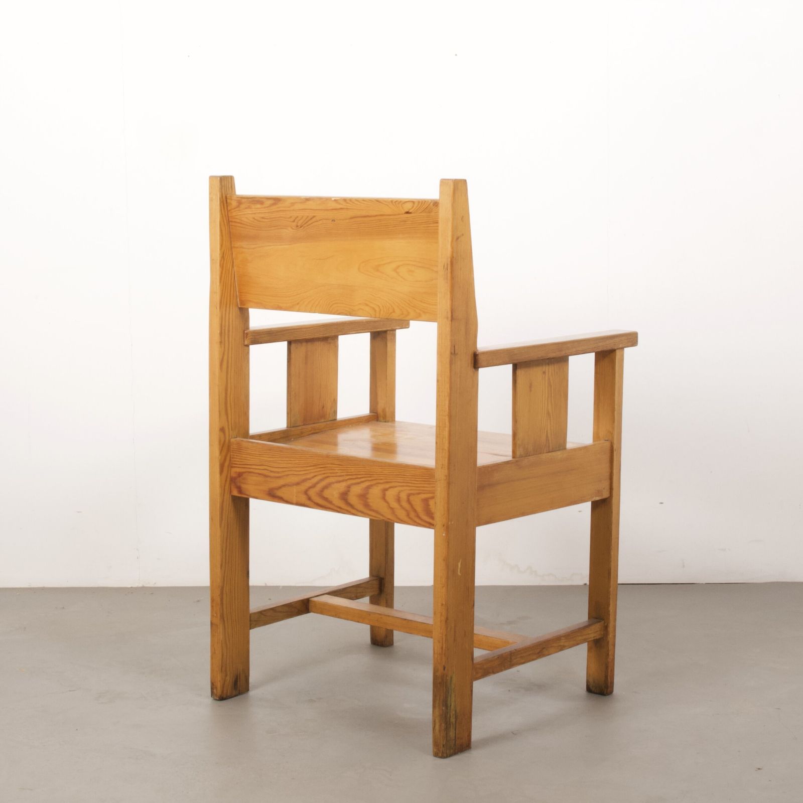 Vintage Naive Pine Hall Chair, Finalnd 1960s photo for sale