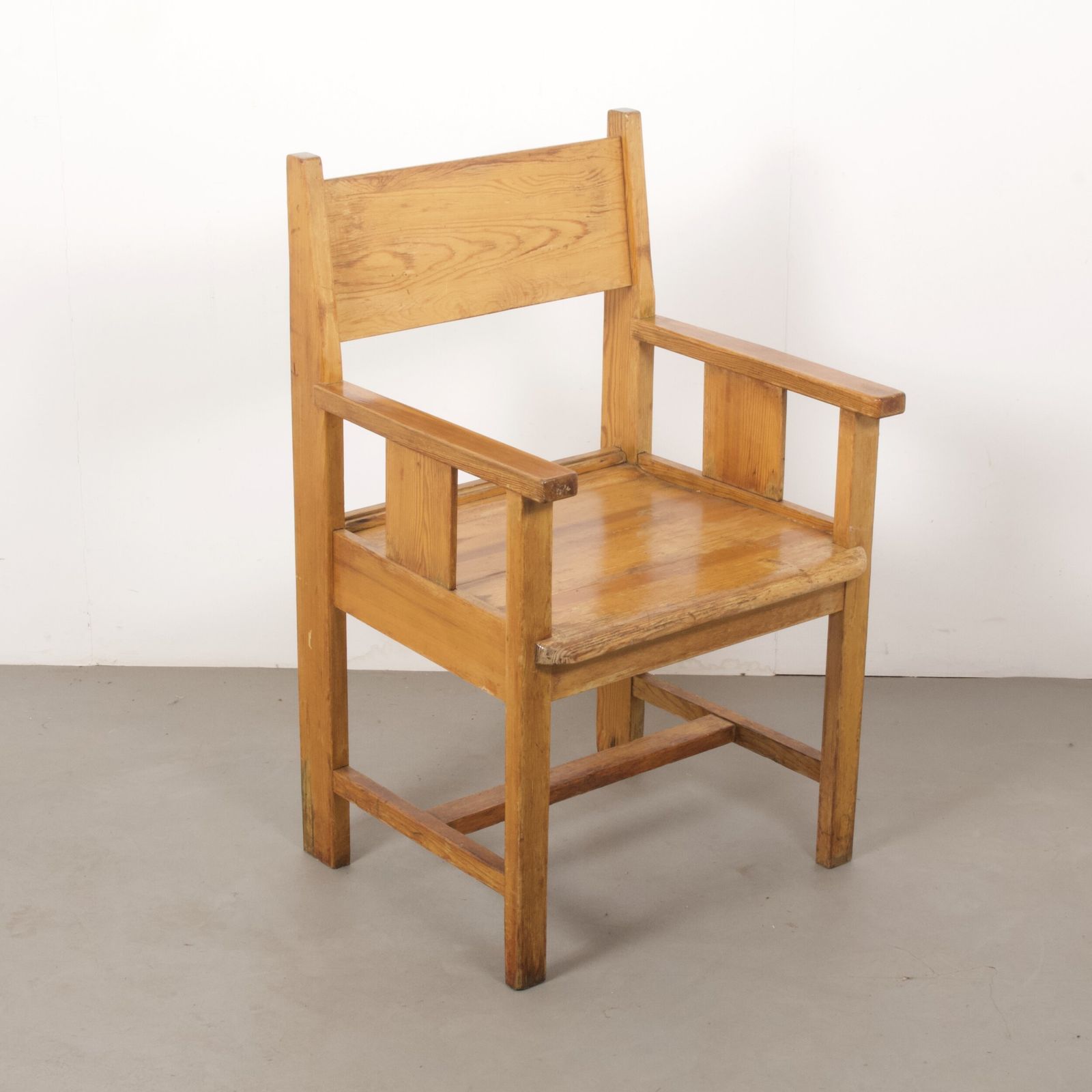 Vintage Naive Pine Hall Chair, Finalnd 1960s photo 950.0