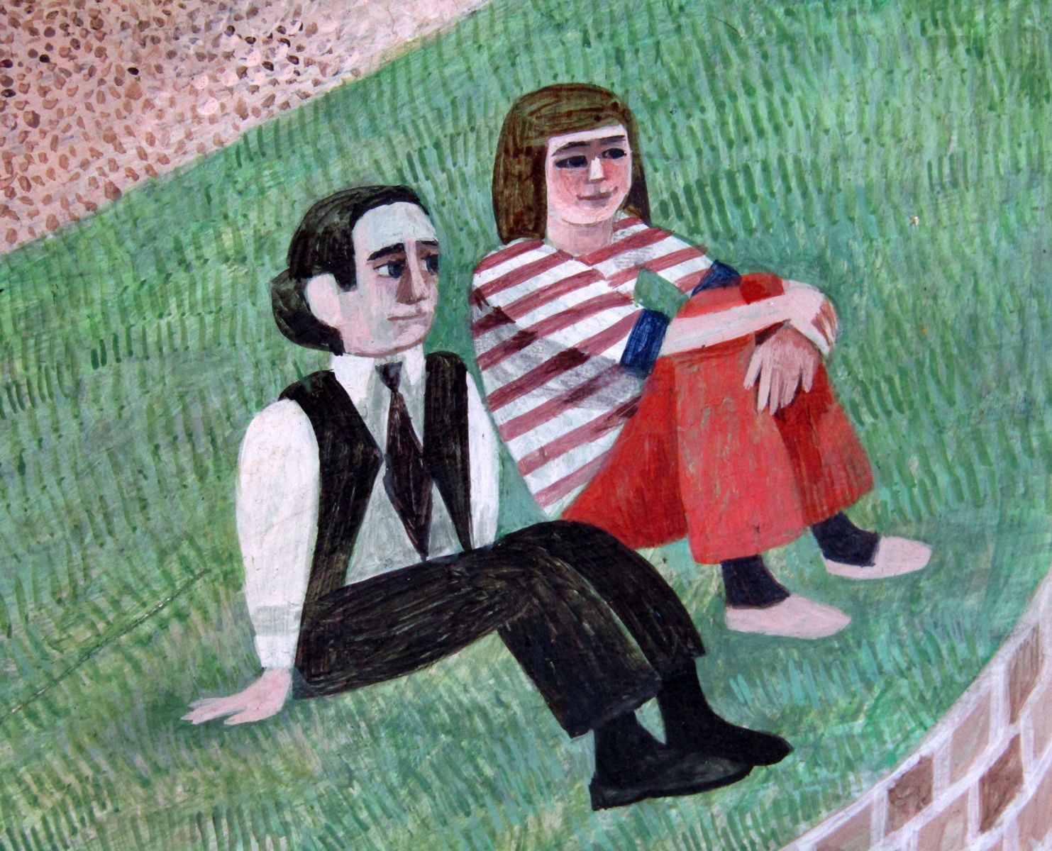 photo furniture Large 1978 Acrylic On Board "Magdalen College, Oxford" By Alfred Daniels Rba