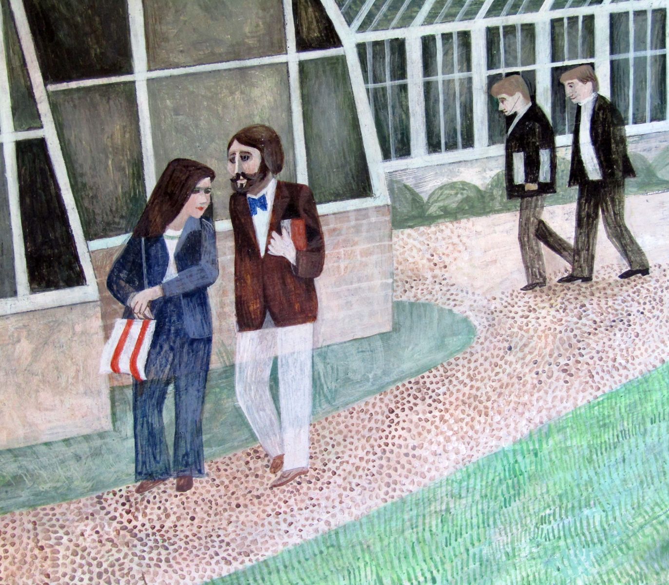 Large 1978 Acrylic On Board "Magdalen College, Oxford" By Alfred Daniels Rba photo buy