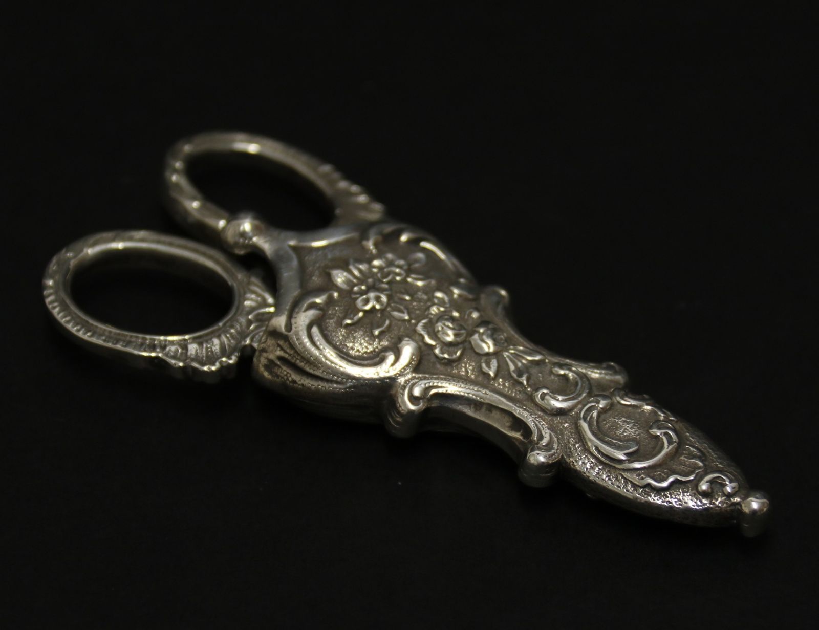 Antique Mid 19th C Silver Scissors And Sheath photo furniture
