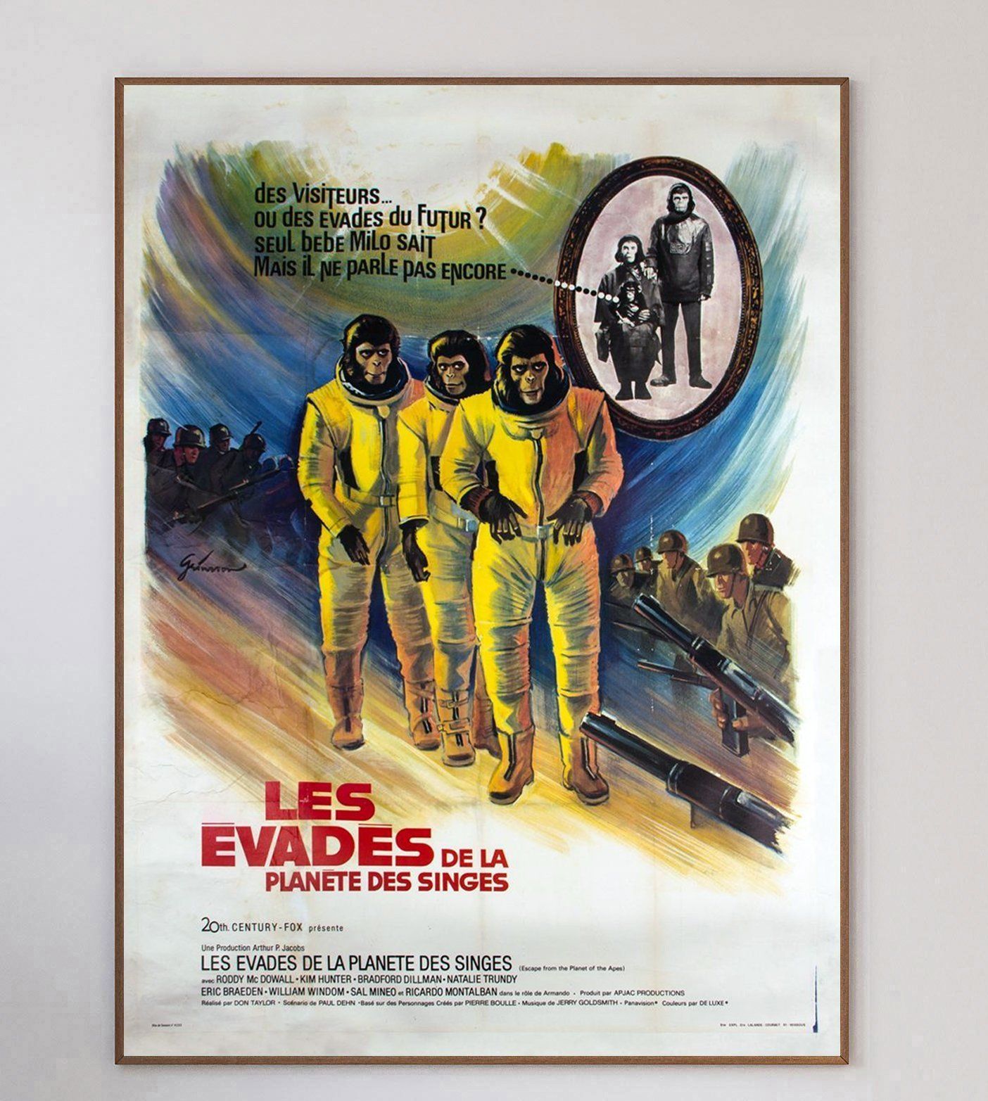 Escape From The Planet Of The Apes (French) Original Vintage Poster photo 183.0