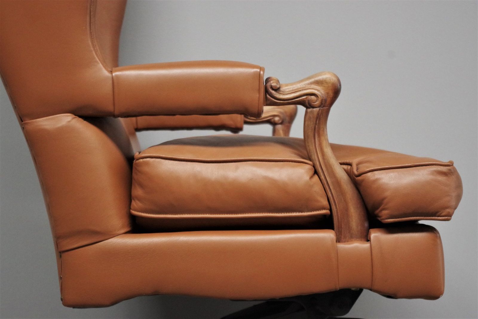 Leather Office Reclining And Height Adjustable Chair From Fior, 1980s photo Furniture