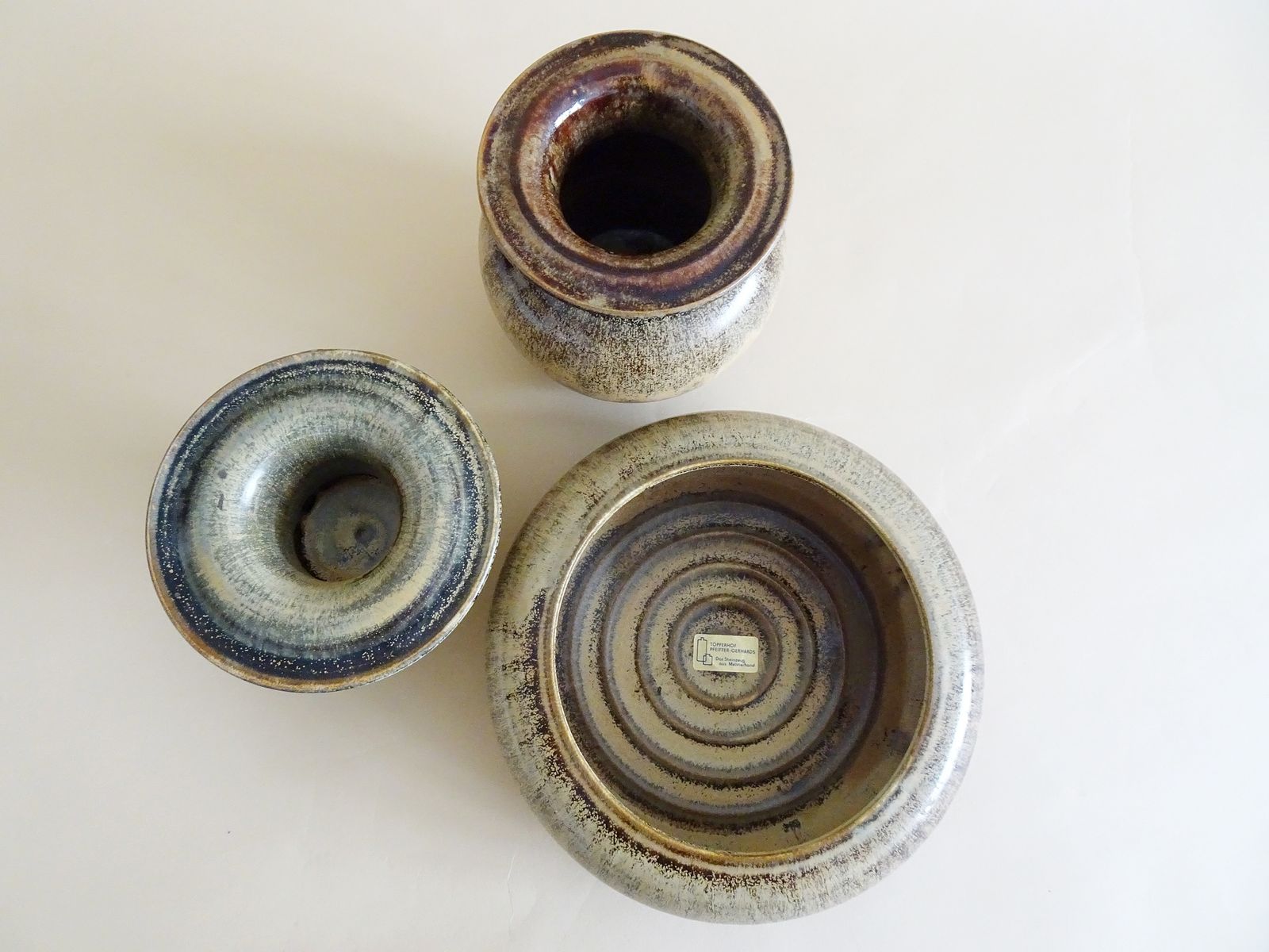 Studio Ceramic Set By Pfeiffer Gerhards photo vintage