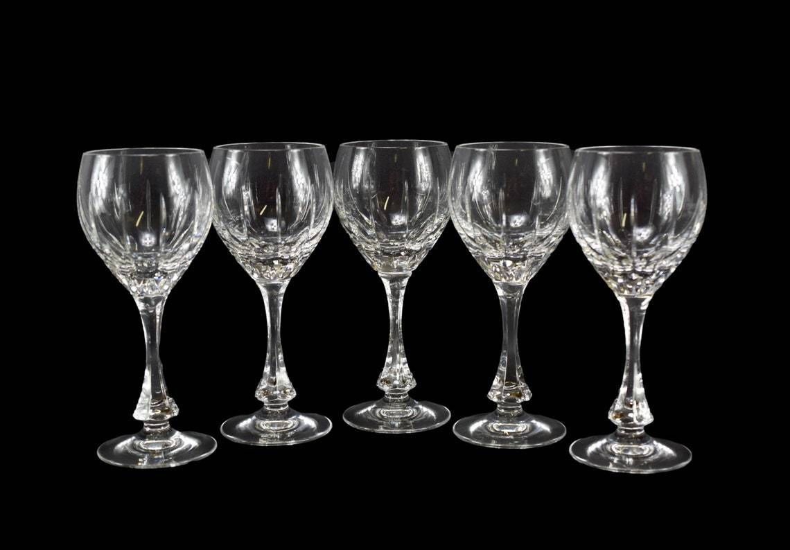 Vintage Baccarat Crystal Set Of 5 Wine Glasses