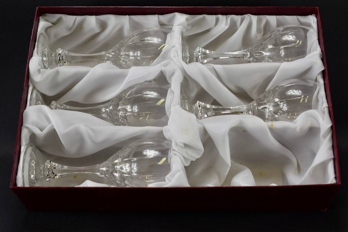 photo for sale Vintage Baccarat Crystal Set Of 5 Wine Glasses