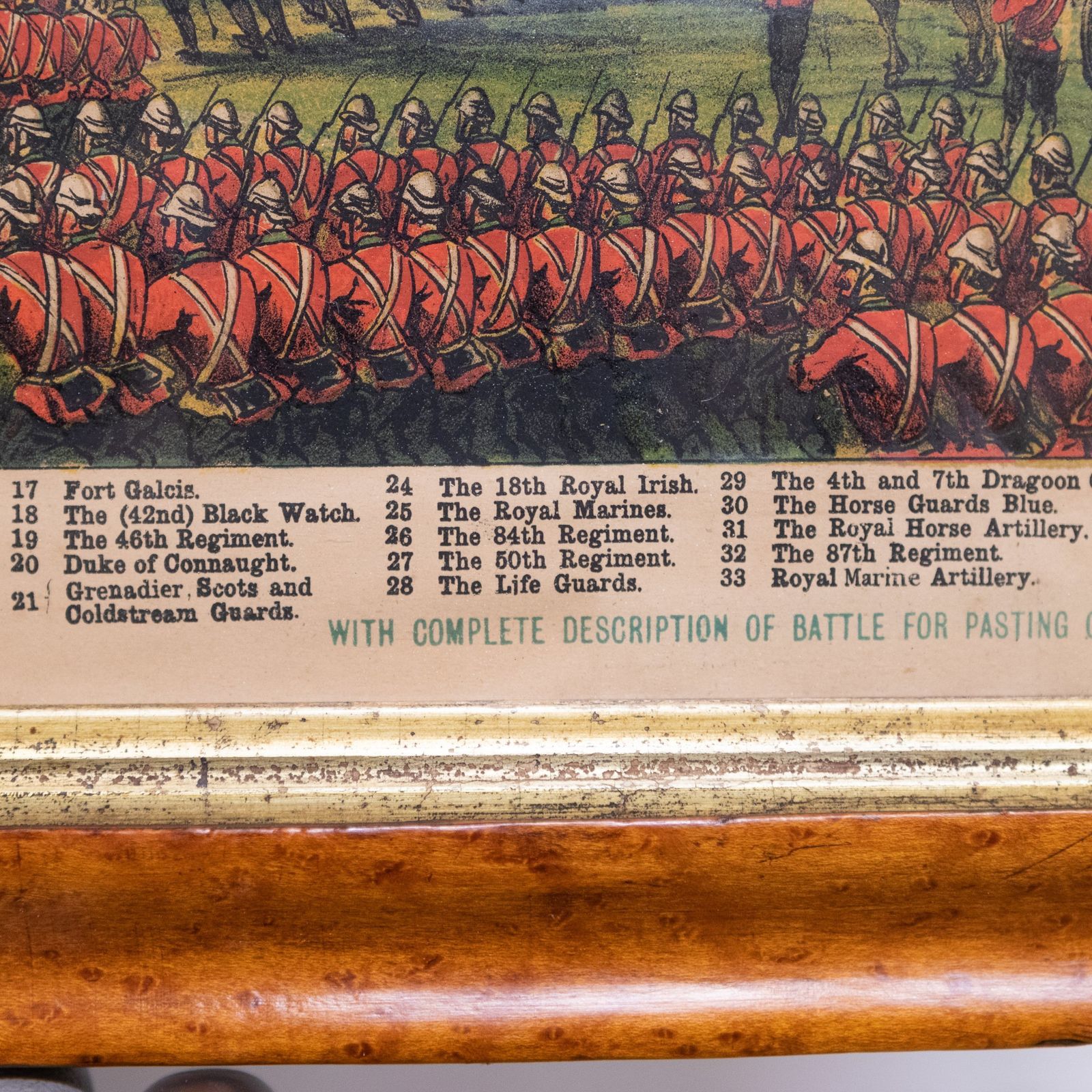 Pair Of Antique Maple Framed Battle Scene Prints: Gw Bacon & Co photo buy