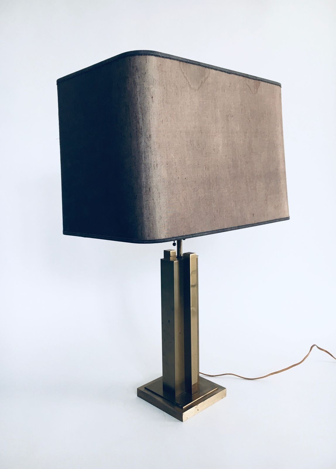 Vintage Hollywood Regency Stijl Messing Tafellamp, Jaren 1970 photo furniture