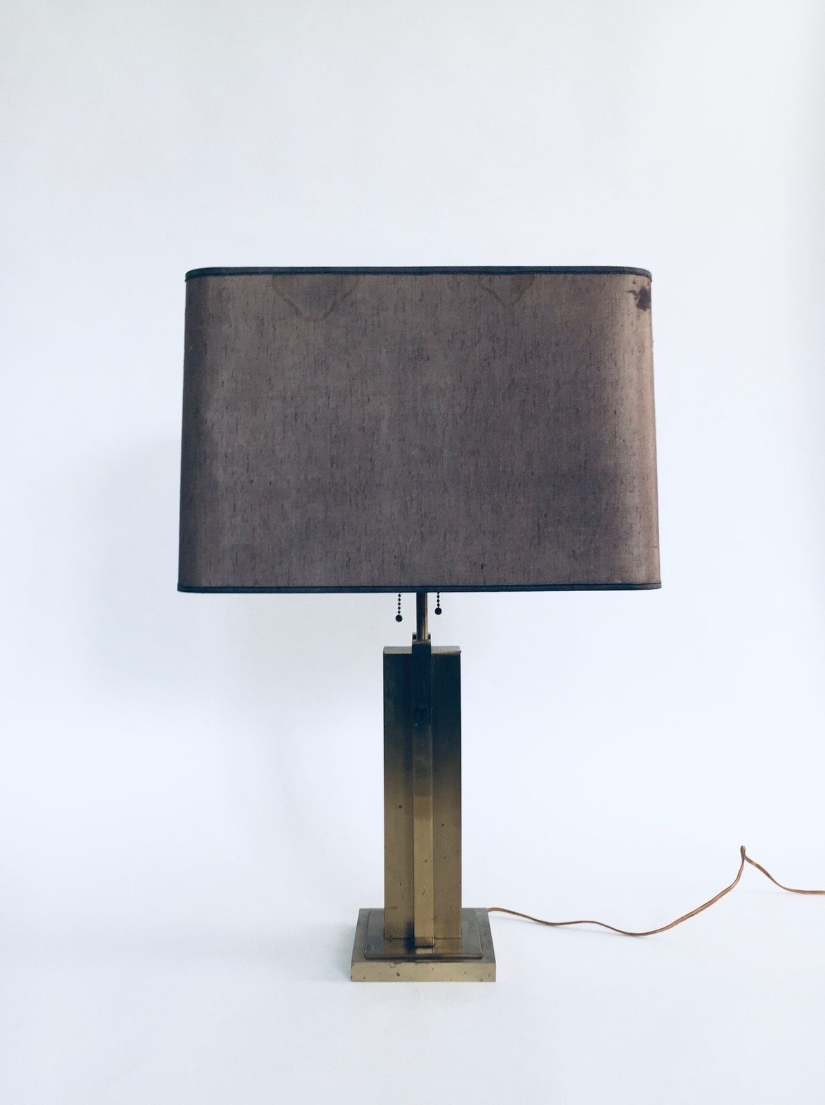 Vintage Hollywood Regency Stijl Messing Tafellamp, Jaren 1970 photo 613.8