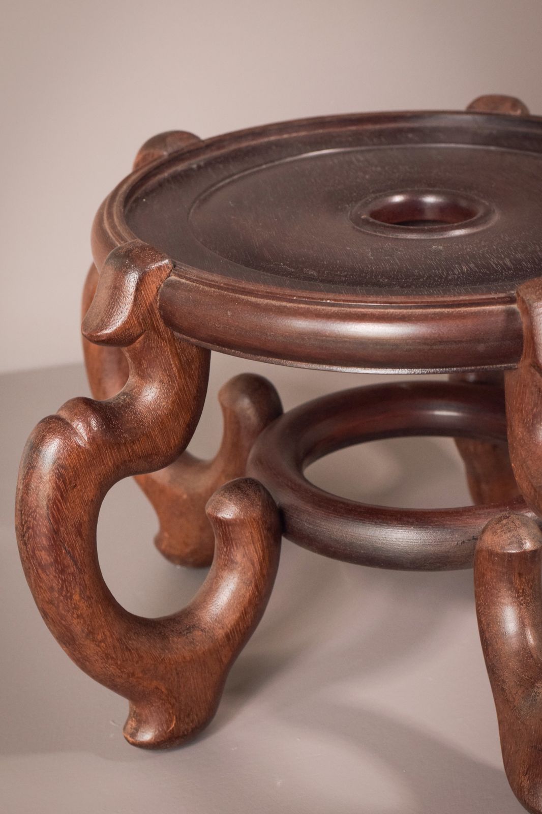 Large Chinese Wooden Stand photo vintage