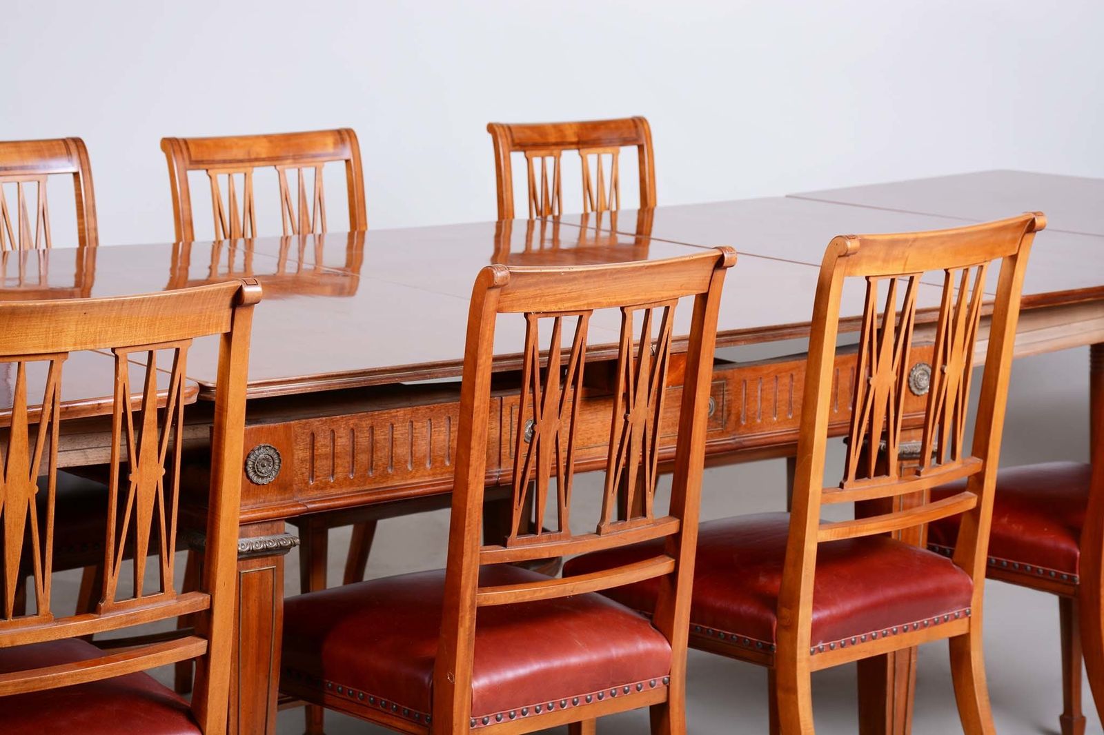 Furniture 19th Century Extendable Table, Made In France, Fully Restored Mahogany. Empire photo