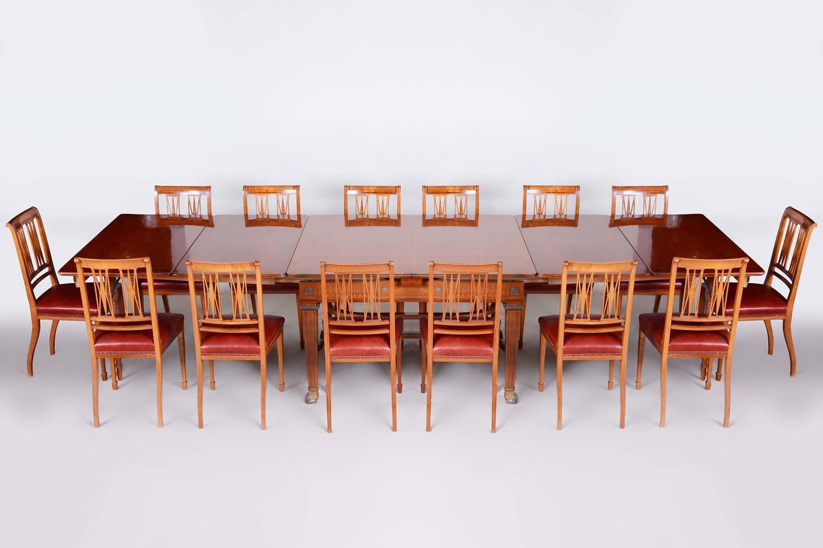 11000.0 19th Century Extendable Table, Made In France, Fully Restored Mahogany. Empire photo