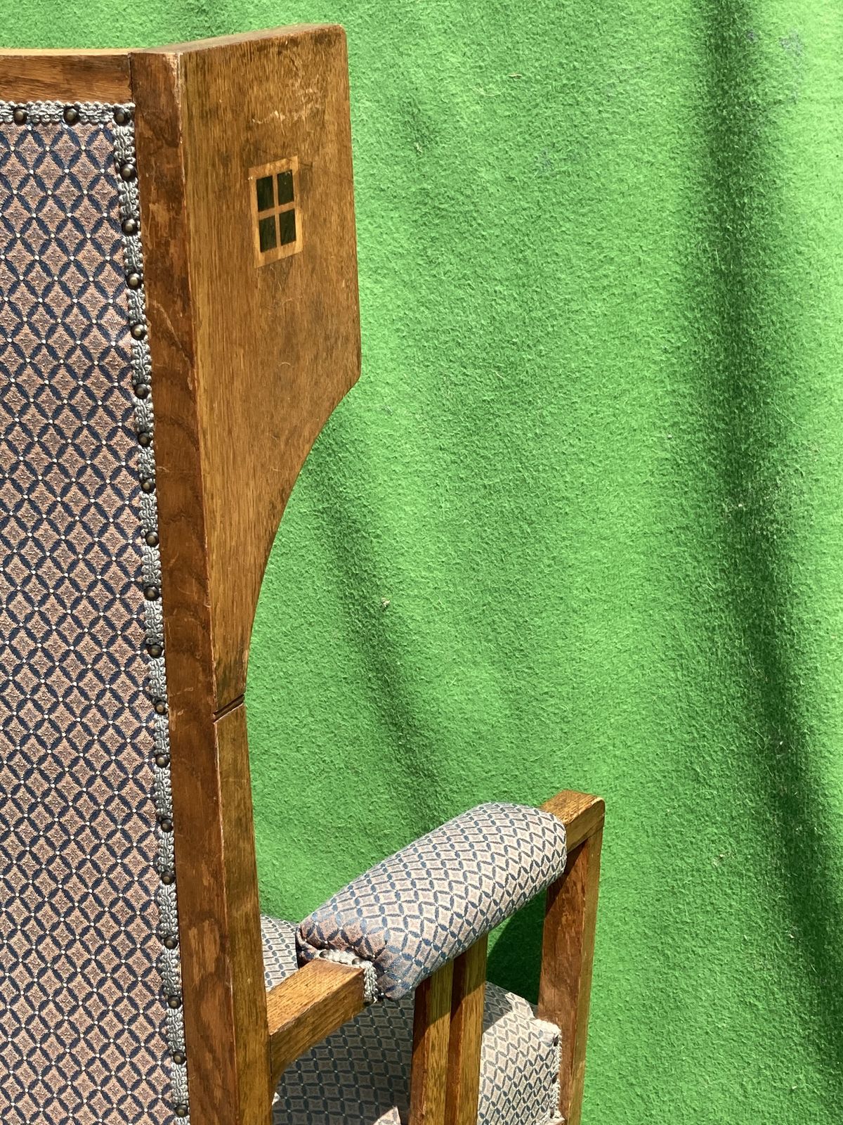 Art Nouveau Or Arts And Crafts Wingback Chair Attributed To Gustave Serrurier Bovy photo vintage