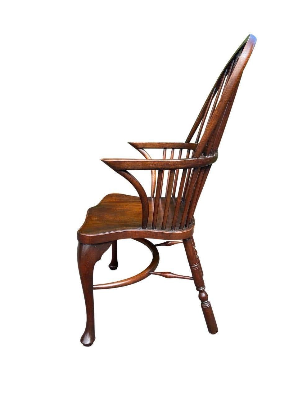 George III Style Carved Mahogany Windsor Armchair In The Hepplewhite Style photo furniture