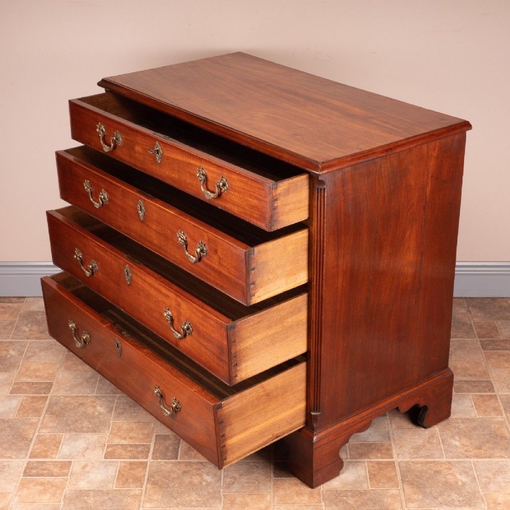 Small 19thc Mahogany Chest Of Drawers photo vintage