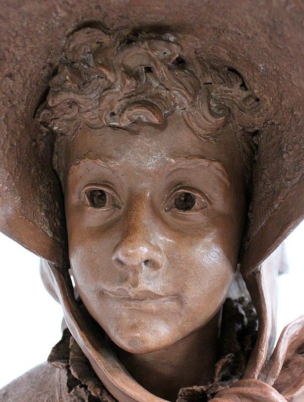 Important Bust Of A Woman In Terracotta, Signed A. Blanc   Period 1900 photo 748.81