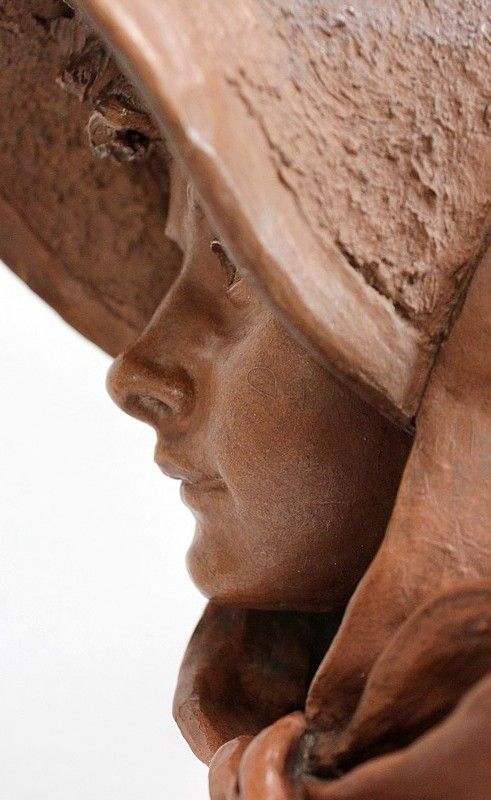 photo buy Important Bust Of A Woman In Terracotta, Signed A. Blanc   Period 1900