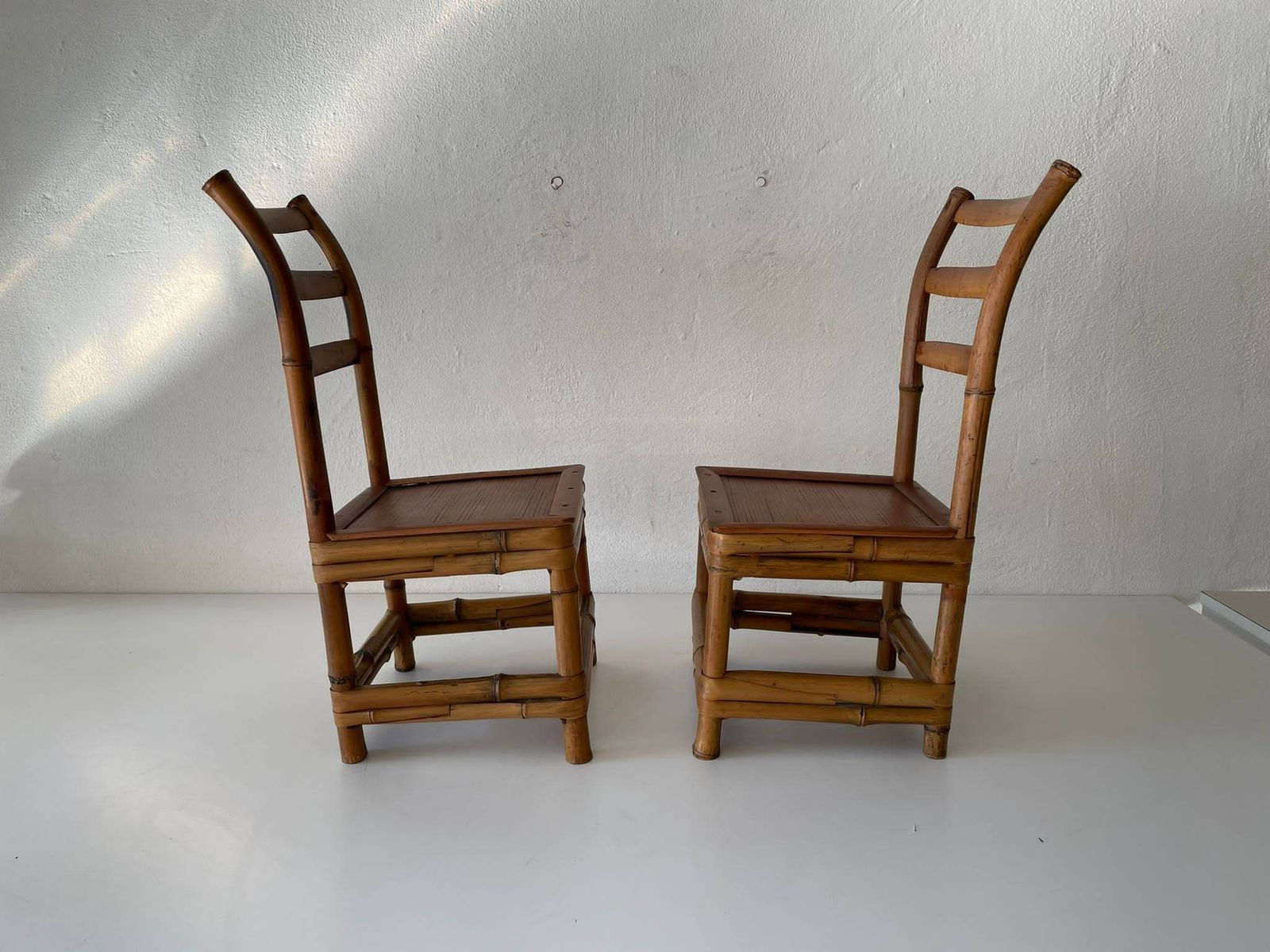 Pair Of Bamboo Kids' Chairs, 1960s photo Furniture