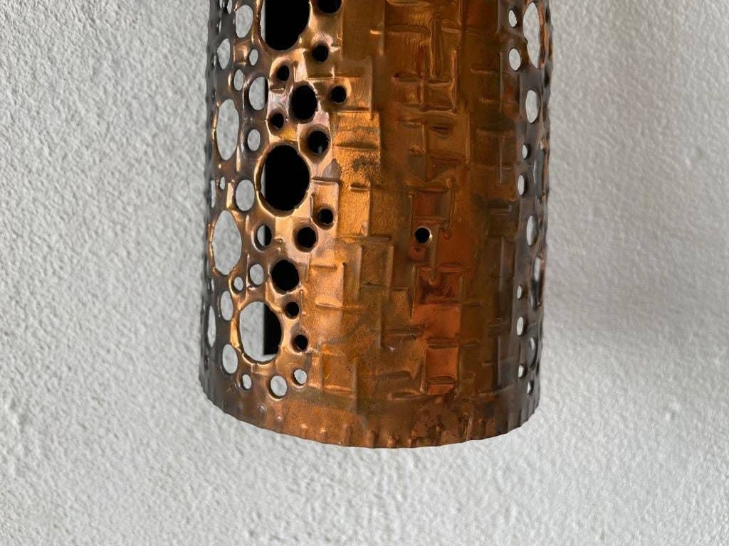 Copper Colour Handcrafted Metal Single Sconce, 1950s photo buy