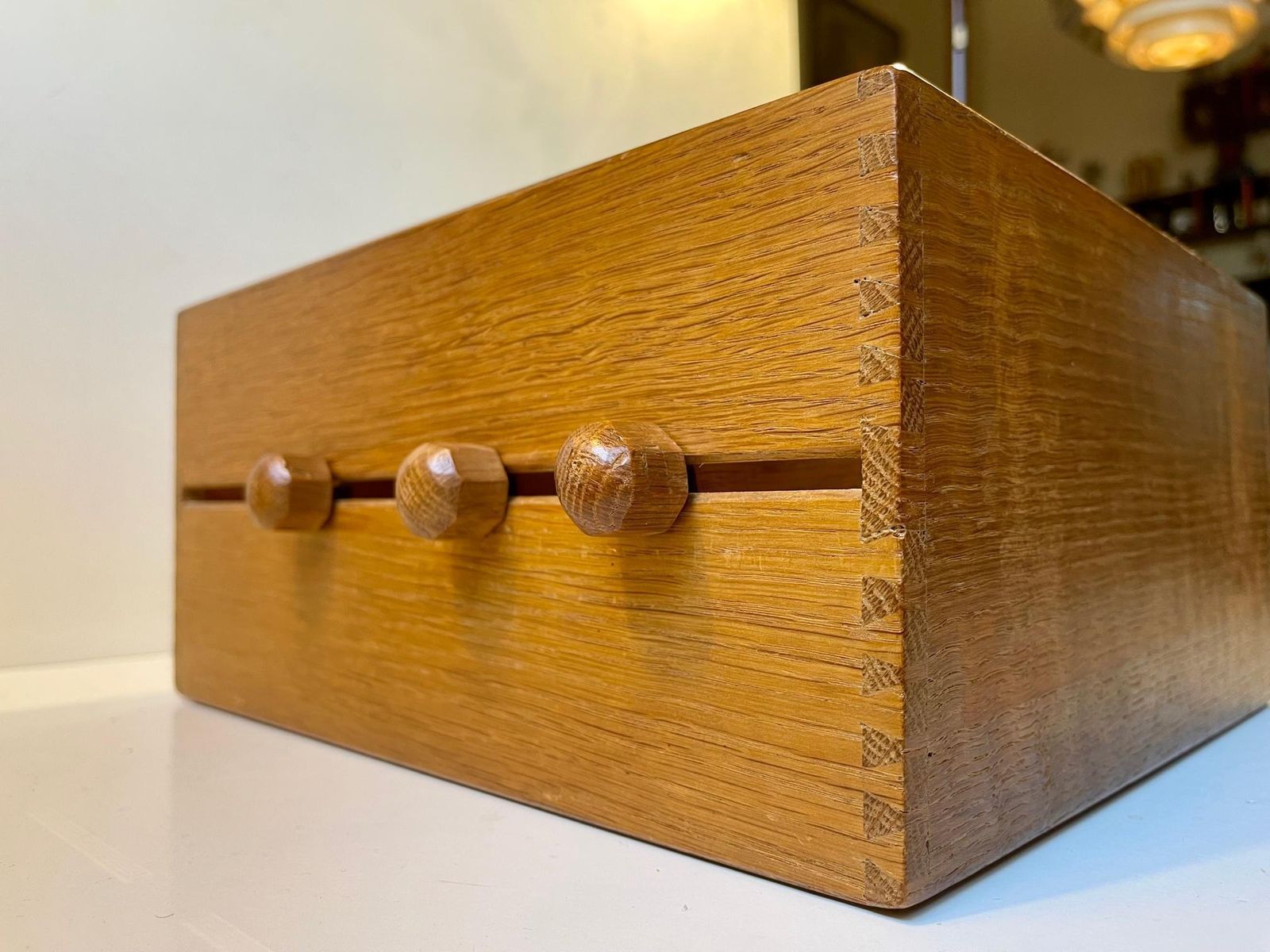 Document Organizer In Oak From Catholic Church, 1960s photo vintage
