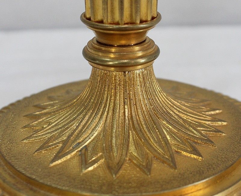 Home Decor Pair Of Gilt Bronze Torches, Louis XVI Style   Early 20th Century photo