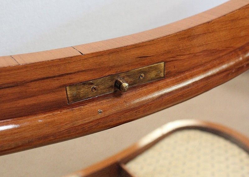 2166.09 Small Kidney Dressing Table And Its Cherrywood Armchair   1950s photo