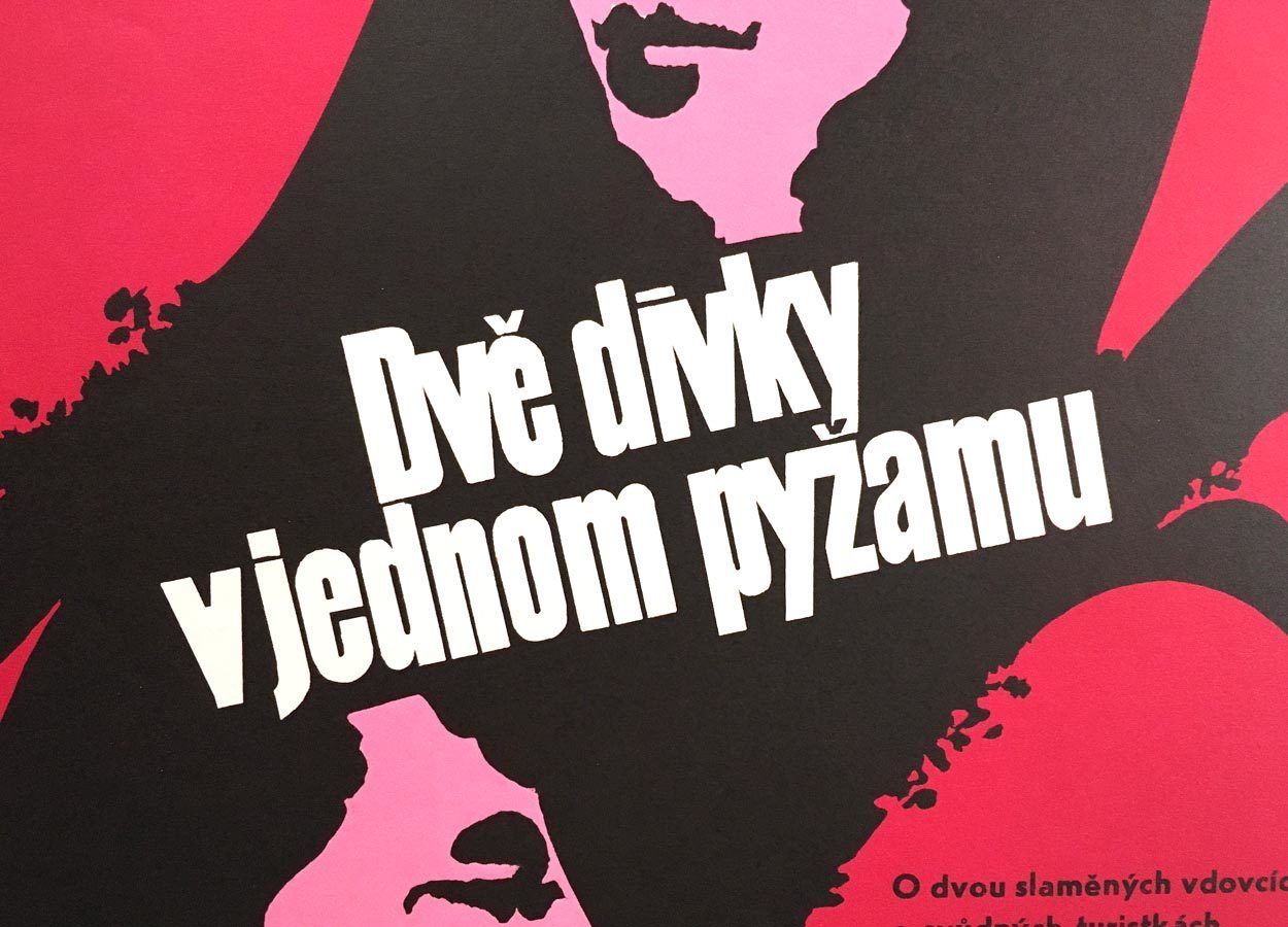 Movie Poster, Two Girls In Pyjamas, Jan Vácha, 1975 photo Art