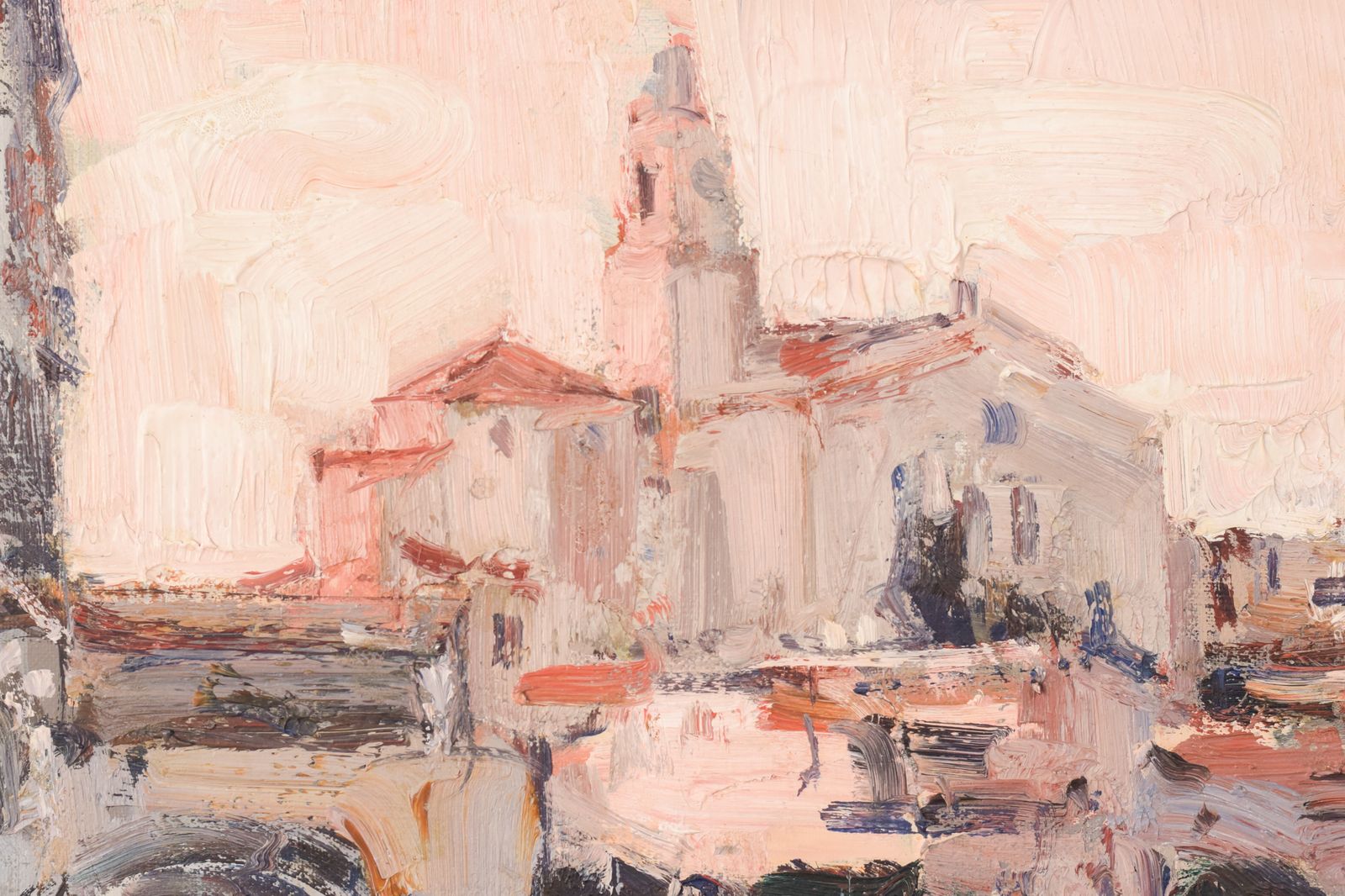 Post Impressionistisch Stadsgezicht Met Kerk photo for sale