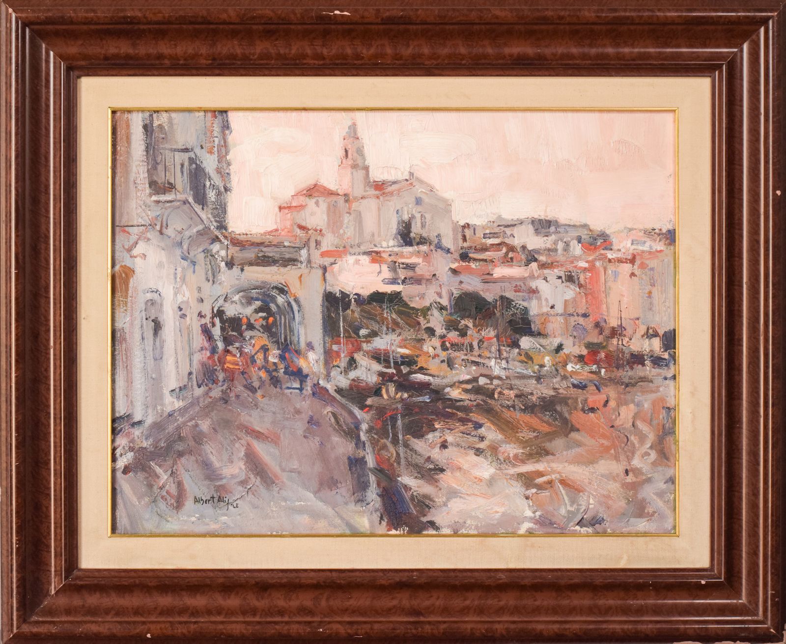 Post Impressionistisch Stadsgezicht Met Kerk photo furniture