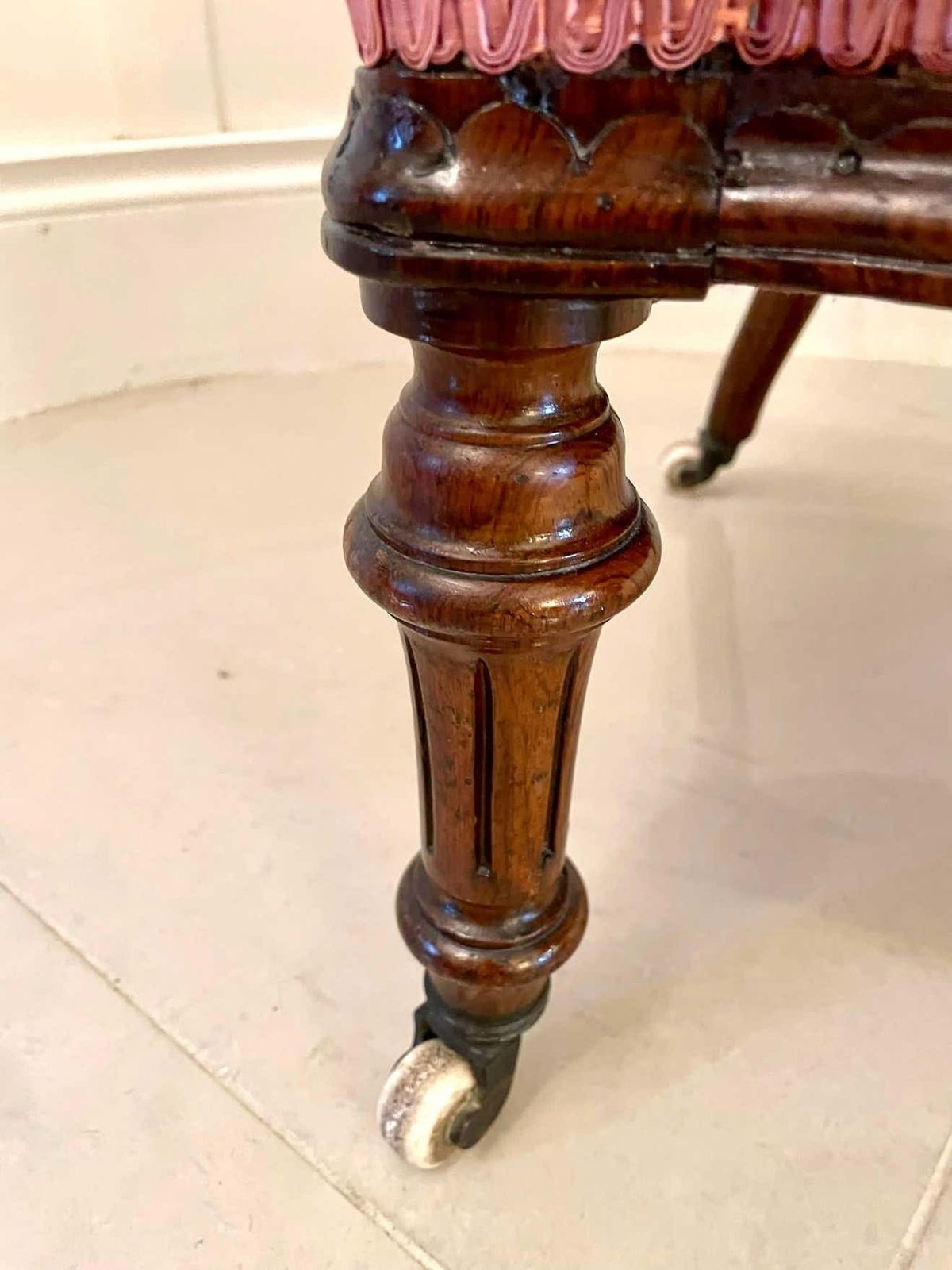 Quality 19th Century Antique Victorian Walnut Carved Ladies Chair photo buy