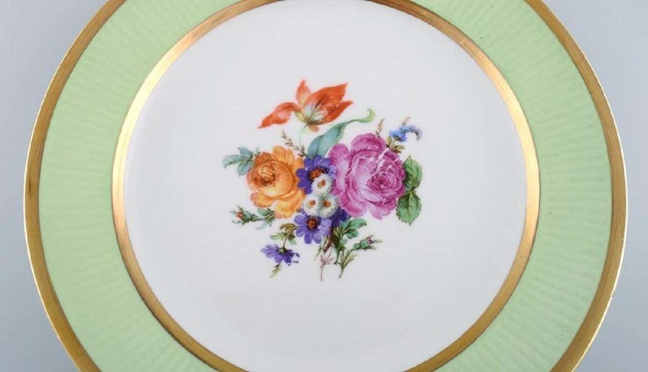 Royal Copenhagen Plate In Hand Painted Porcelain With Floral Motif photo for sale