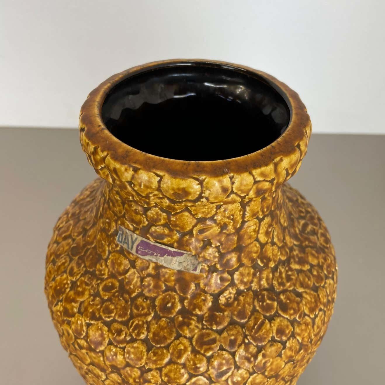 Super Colorful Fat Lava Pottery "Contura" Vase By Bay Ceramics, Germany, 1950s photo vinterior