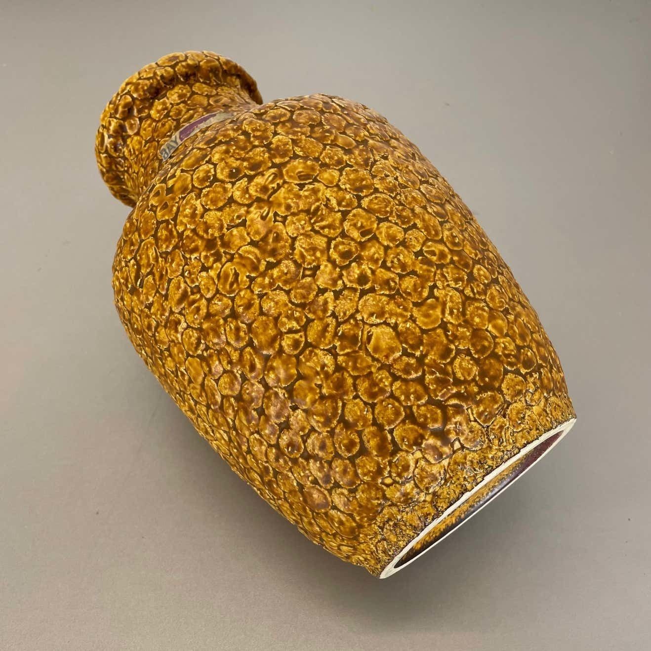 photo vintage Super Colorful Fat Lava Pottery "Contura" Vase By Bay Ceramics, Germany, 1950s