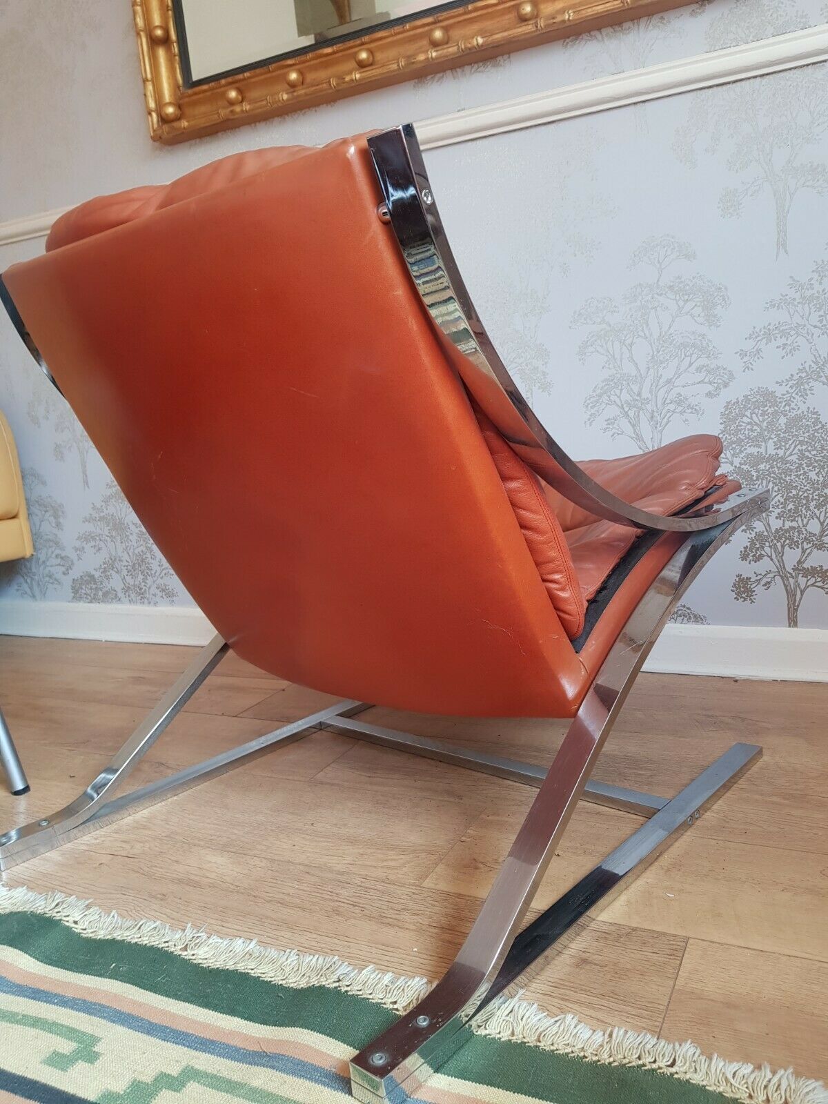 A Mid Century Leather Armchair By Paul Tuttle For Strassle Switzerland photo vintage