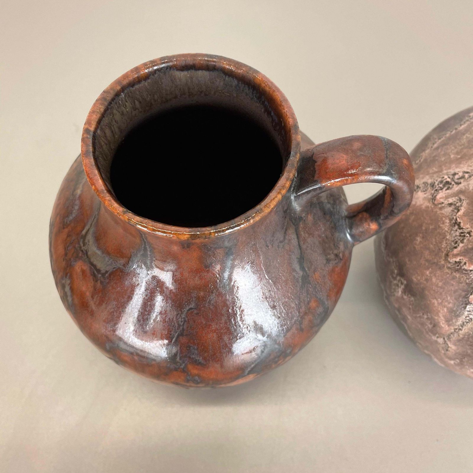 photo furniture Set Of 2 Pottery Vases Fat Lava Abstract Designed By Ruscha, Germany, 1960s